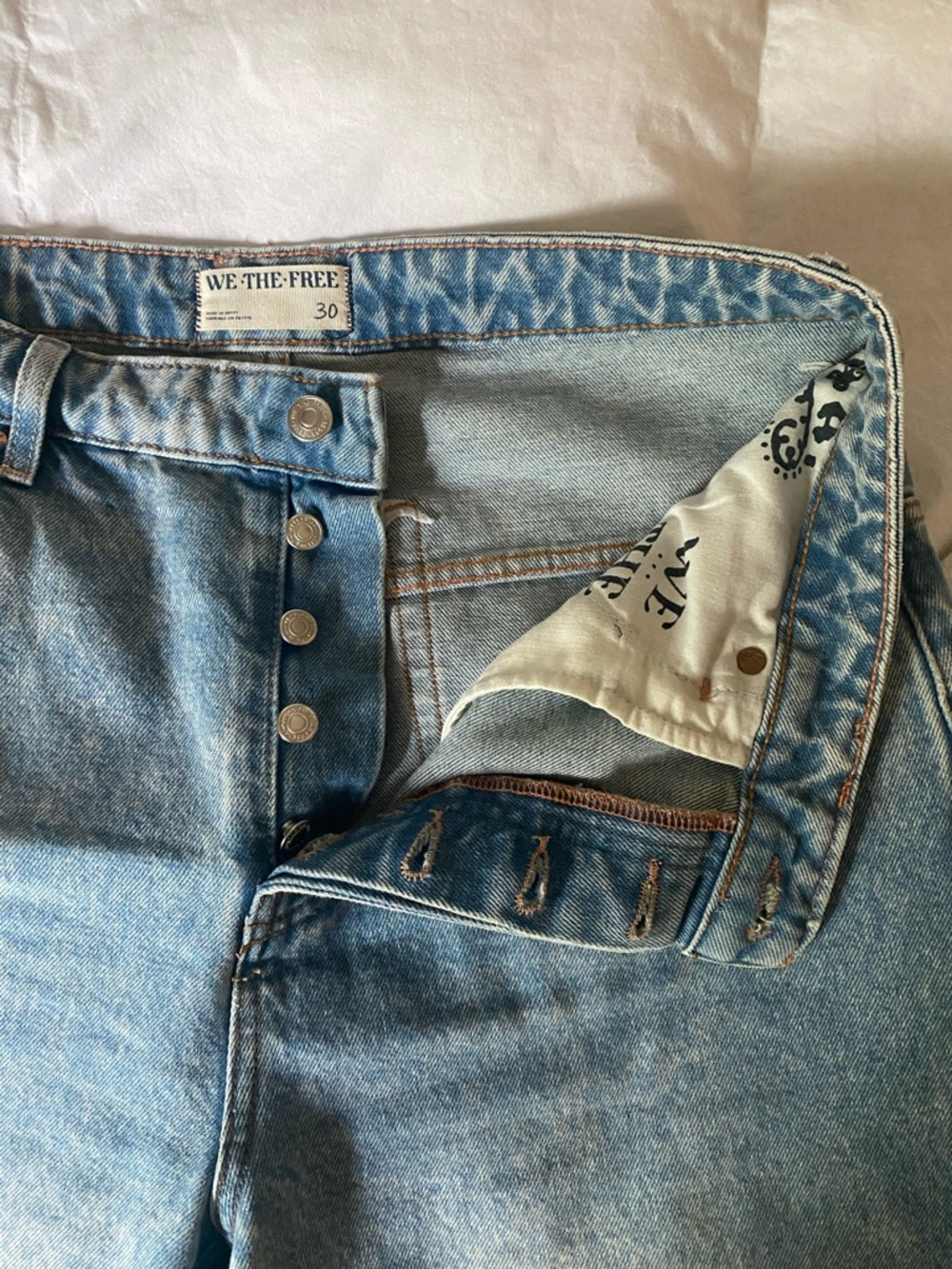 We The Free Relaxed Wide-Leg Jeans - Light Blue Wash - Picture 6 of 11